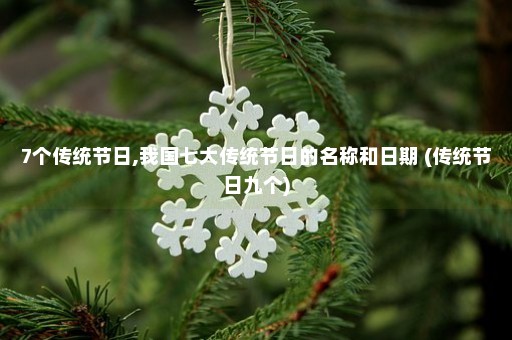 7个传统节日,我国七大传统节日的名称和日期 (传统节日九个)