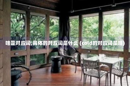 啥是对应词,具体的对应词是什么 (cold的对应词是啥)