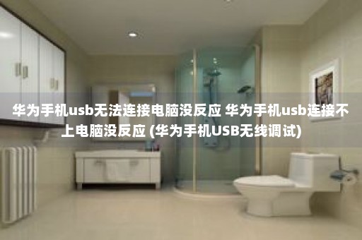 华为手机usb无法连接电脑没反应 华为手机usb连接不上电脑没反应 (华为手机USB无线调试)