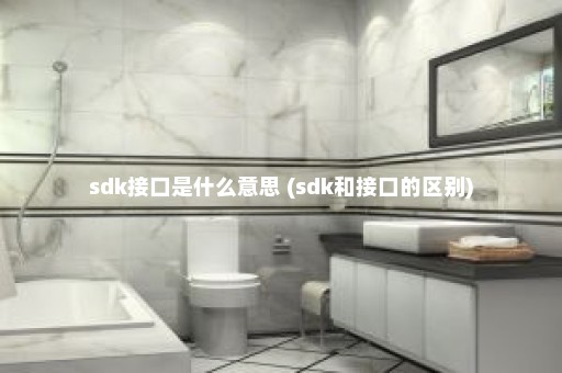 sdk接口是什么意思 (sdk和接口的区别)