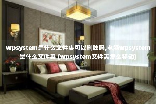 Wpsystem是什么文件夹可以删除吗,电脑wpsystem是什么文件夹 (wpsystem文件夹怎么移动)