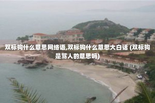 双标狗什么意思网络语,双标狗什么意思大白话 (双标狗是骂人的意思吗)