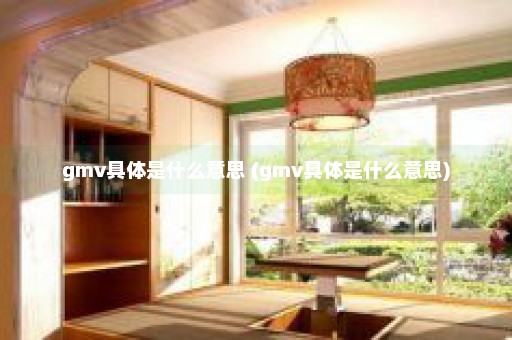 gmv具体是什么意思 (gmv具体是什么意思)