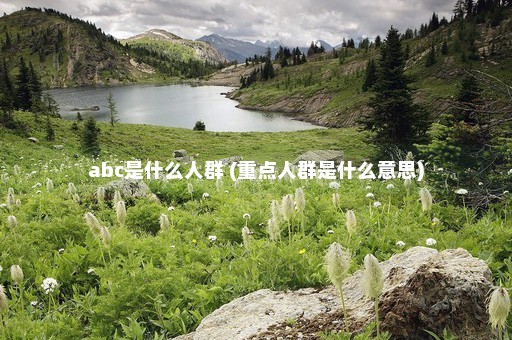 abc是什么人群 (重点人群是什么意思)