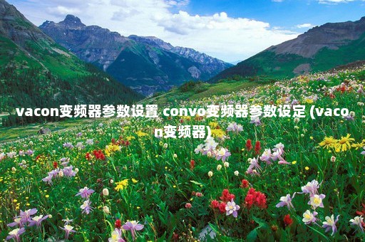 vacon变频器参数设置 convo变频器参数设定 (vacon变频器)