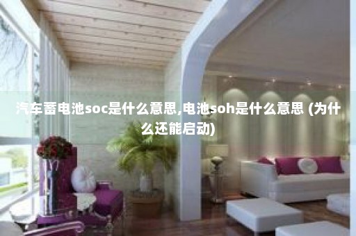 汽车蓄电池soc是什么意思,电池soh是什么意思 (为什么还能启动)