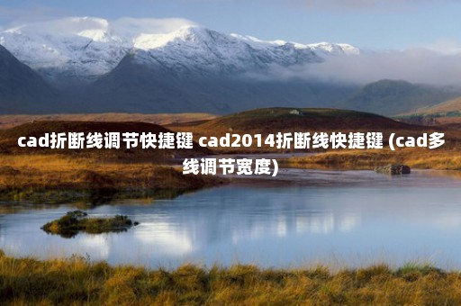 cad折断线调节快捷键 cad2014折断线快捷键 (cad多线调节宽度)