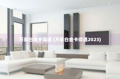 万豪白金卡待遇 (万豪白金卡待遇2023)