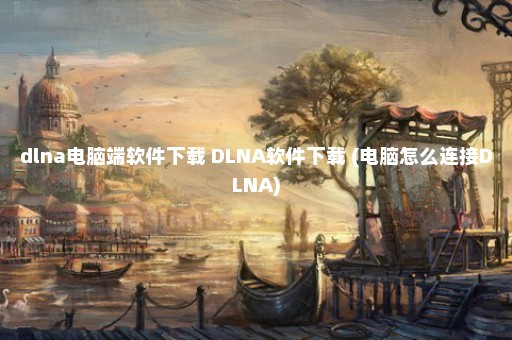 dlna电脑端软件下载 DLNA软件下载 (电脑怎么连接DLNA)