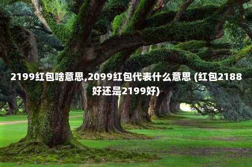 2199红包啥意思,2099红包代表什么意思 (红包2188好还是2199好)