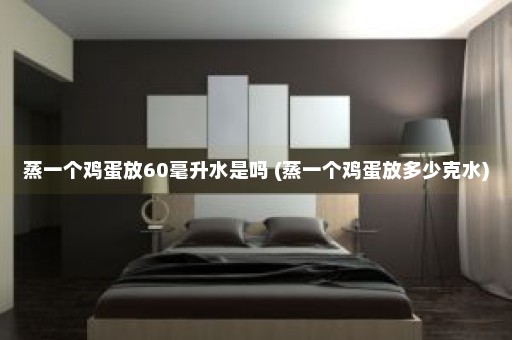 蒸一个鸡蛋放60毫升水是吗 (蒸一个鸡蛋放多少克水)