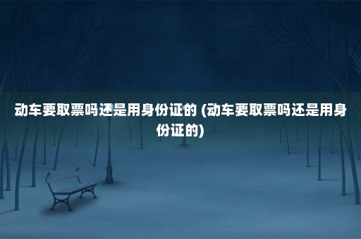 动车要取票吗还是用身份证的 (动车要取票吗还是用身份证的)