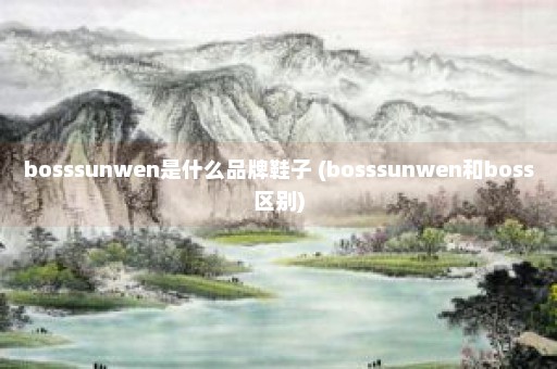 bosssunwen是什么品牌鞋子 (bosssunwen和boss区别)