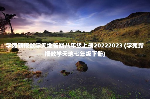 学苑新报数学天地答案八年级上册20222023 (学苑新报数学天地七年级下册)