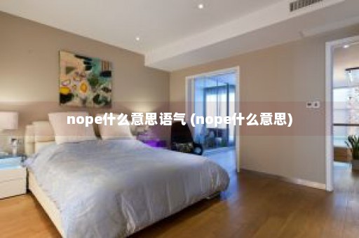 nope什么意思语气 (nope什么意思)