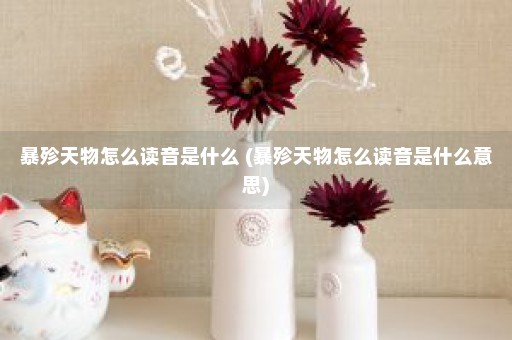 暴殄天物怎么读音是什么 (暴殄天物怎么读音是什么意思)