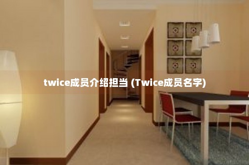 twice成员介绍担当 (Twice成员名字)