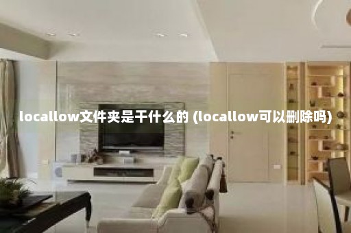 locallow文件夹是干什么的 (locallow可以删除吗)