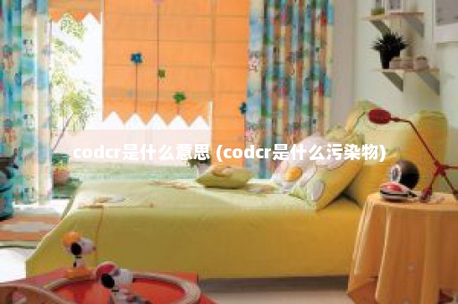 codcr是什么意思 (codcr是什么污染物)