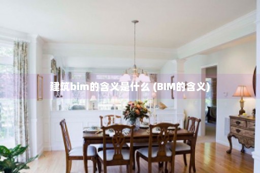 建筑bim的含义是什么 (BIM的含义)