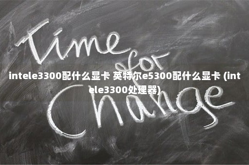 intele3300配什么显卡 英特尔e5300配什么显卡 (intele3300处理器)