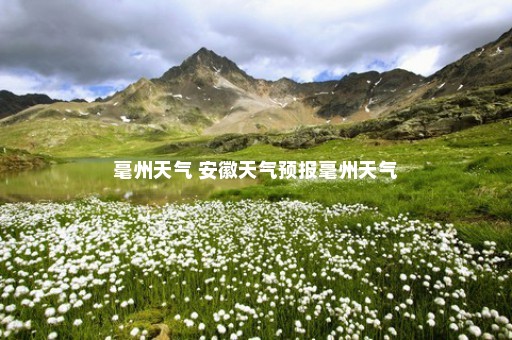 毫州天气 安徽天气预报毫州天气