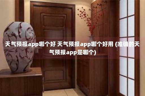 天气预报app哪个好 天气预报app哪个好用 (准确的天气预报app是哪个)