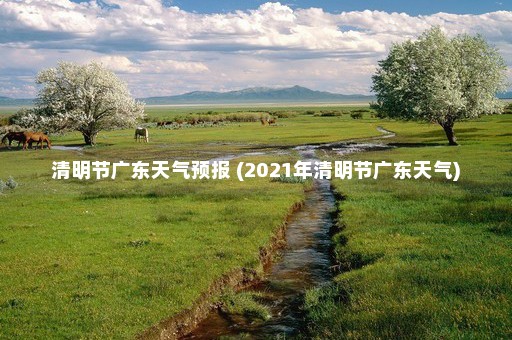 清明节广东天气预报 (2021年清明节广东天气)
