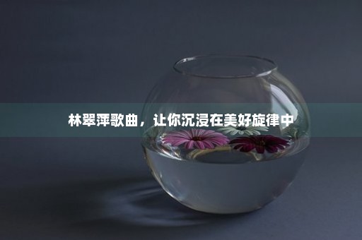 林翠萍歌曲，让你沉浸在美好旋律中