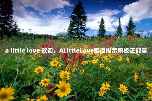 a little love 歌词，ALittleLove歌词揭示积极正能量