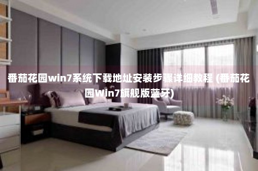 番茄花园win7系统下载地址安装步骤详细教程 (番茄花园Win7旗舰版蓝牙)