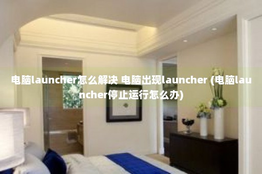 电脑launcher怎么解决 电脑出现launcher (电脑launcher停止运行怎么办)