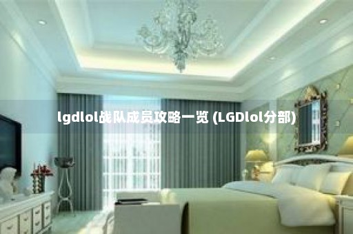 lgdlol战队成员攻略一览 (LGDlol分部)