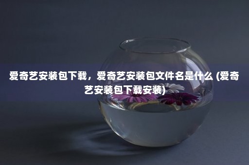 爱奇艺安装包下载，爱奇艺安装包文件名是什么 (爱奇艺安装包下载安装)