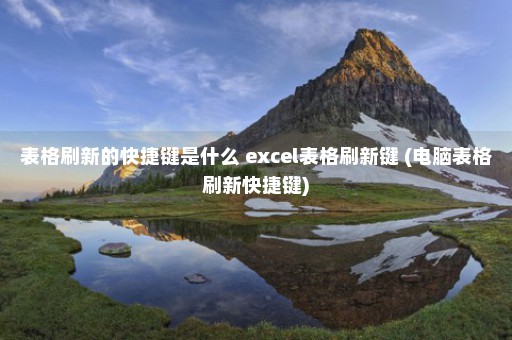 表格刷新的快捷键是什么 excel表格刷新键 (电脑表格刷新快捷键)