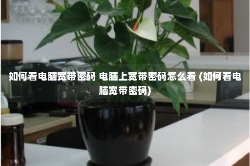 如何看电脑宽带密码 电脑上宽带密码怎么看 (如何看电脑宽带密码)