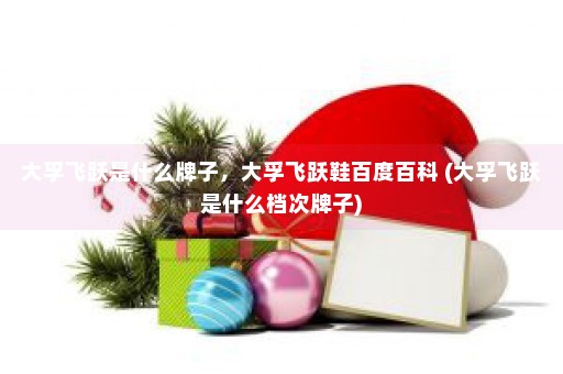 大孚飞跃是什么牌子，大孚飞跃鞋百度百科 (大孚飞跃是什么档次牌子)