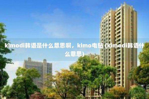 kimodi韩语是什么意思啊，kimo电钻 (kimodi韩语什么意思)