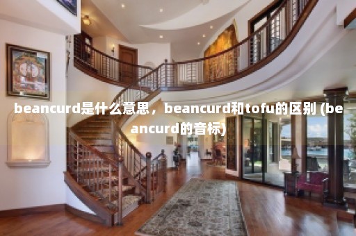 beancurd是什么意思，beancurd和tofu的区别 (beancurd的音标)