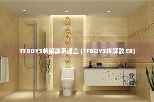 TFBOYS将解散系谣言 (TFBOYS将解散 E8)