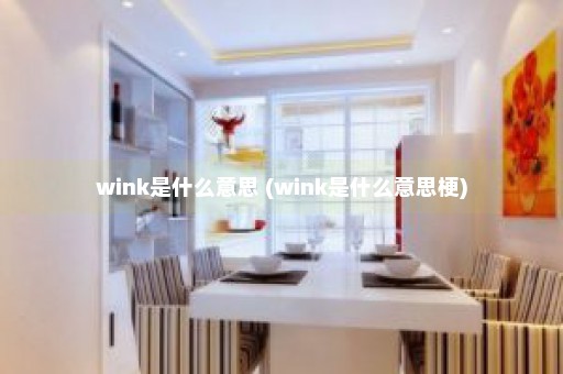 wink是什么意思 (wink是什么意思梗)