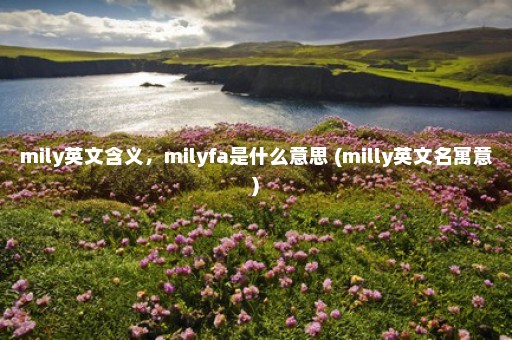 mily英文含义，milyfa是什么意思 (milly英文名寓意)