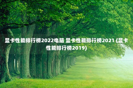 显卡性能排行榜2022电脑 显卡性能排行榜2021 (显卡性能排行榜2019)