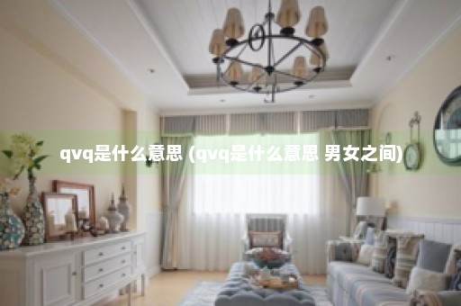 qvq是什么意思 (qvq是什么意思 男女之间)