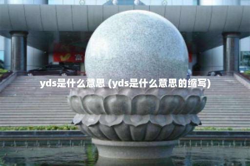 yds是什么意思 (yds是什么意思的缩写)