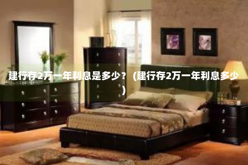 建行存2万一年利息是多少？ (建行存2万一年利息多少)