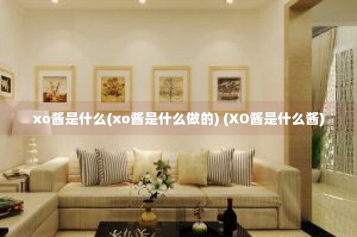 xo酱是什么(xo酱是什么做的) (XO酱是什么酱)