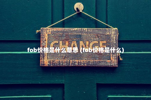 fob价格是什么意思 (fob价格是什么)