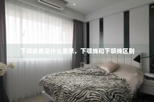 下颌读音是什么意思，下颚线和下颌线区别