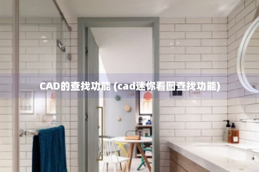 CAD的查找功能 (cad迷你看图查找功能)